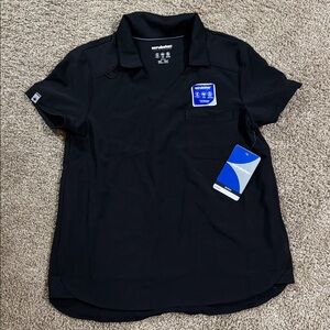 Scrubstar Classic Black V-Neck Scrub Top